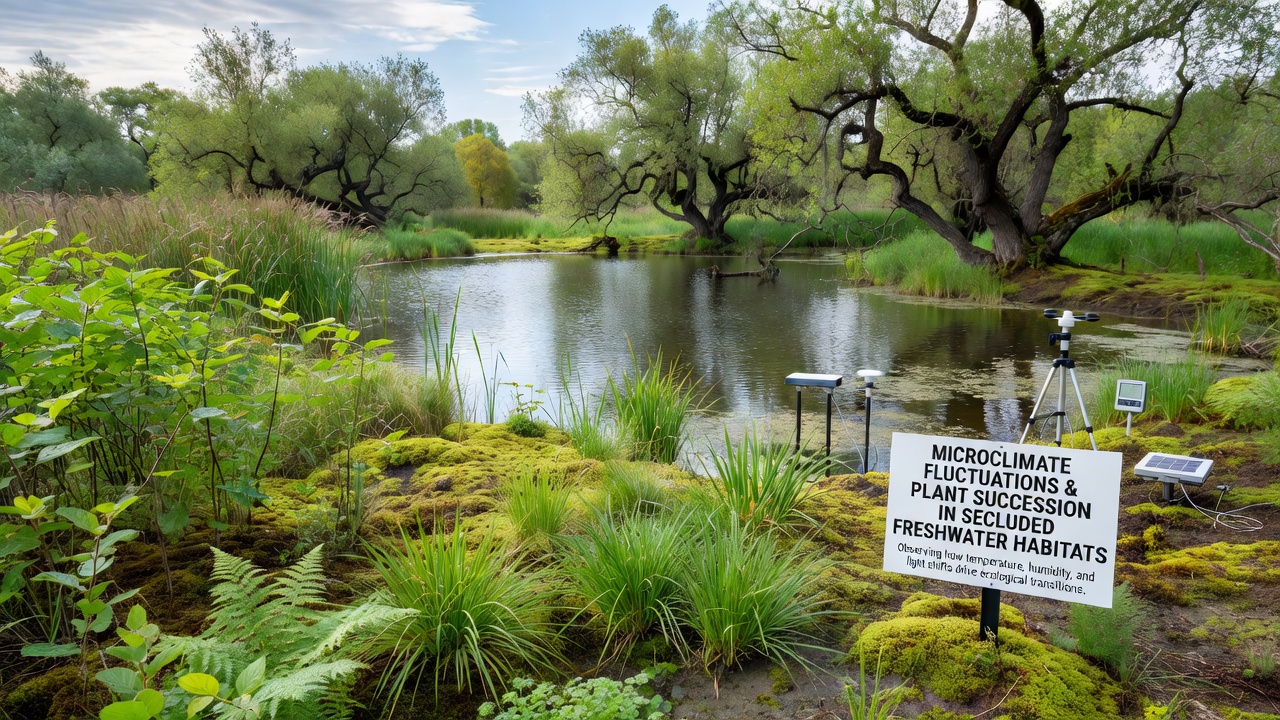 How Microclimate Fluctuations Influence Plant Succession Patterns in Secluded Freshwater Habitats
